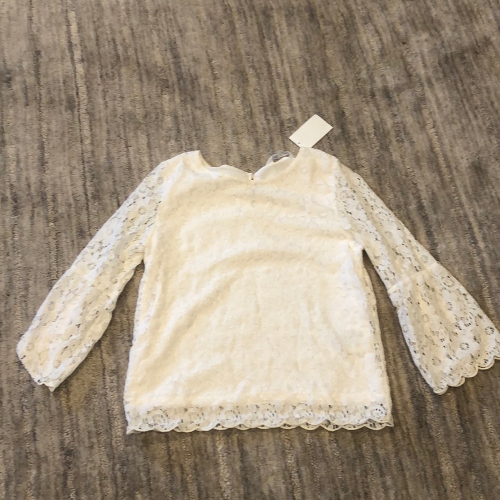 H&M girls white lace blouse